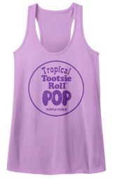 Tropical Tootsie Roll Pop Juniors Tank Top Punch Purple Racerback