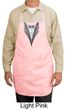 Tuxedo Apron With Pink Flower Funny Adult Full Length Apron