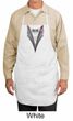 Tuxedo Apron With Pink Flower Funny Adult Full Length Apron