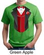Tuxedo Organic T-shirt With Red Vest Funny Adult Tee Shirt
