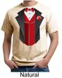 Tuxedo Organic T-shirt With Red Vest Funny Adult Tee Shirt