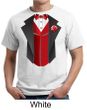 Tuxedo Organic T-shirt With Red Vest Funny Adult Tee Shirt