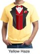 Tuxedo Organic T-shirt With Red Vest Funny Adult Tee Shirt