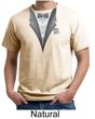Tuxedo Organic T-shirt with White Flower Funny Adult Tee Shirt
