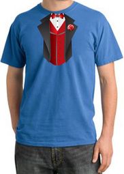 Tuxedo T-shirt Pigment Dyed With Red Vest - Medium Blue Tuxedo T-shirt Pigment Dyed With Red Vest - Medium Blue