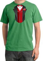 Tuxedo T-shirt Pigment Dyed With Red Vest - Piper Green Tuxedo T-shirt Pigment Dyed With Red Vest - Piper Green