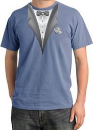 Tuxedo T-Shirts Pigment Dyed With White Flower