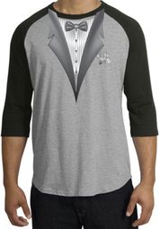 Tuxedo T-shirts - Raglan With White Flower