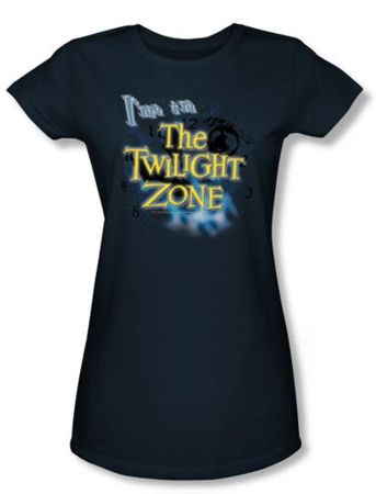 Twilight Zone Juniors T-Shirt - I'm In The Twilight Navy Blue
