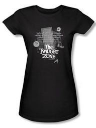 Twilight Zone Juniors T-Shirt - Monologue Black