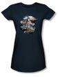 Twilight Zone Juniors T-Shirt - Science And Superstition Navy Blue