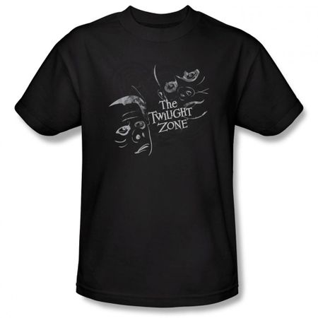 Twilight Zone Shirt Faces Black T-Shirt