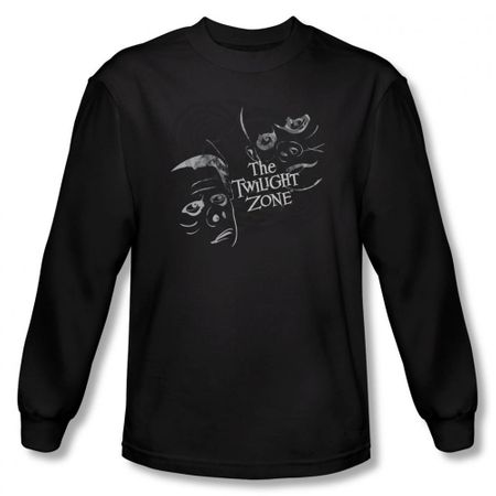 Twilight Zone Shirt Faces Long Sleeve Black Sweatshirt