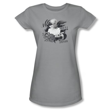 Twilight Zone Shirt Juniors 5th Dimensions Silver T-Shirt