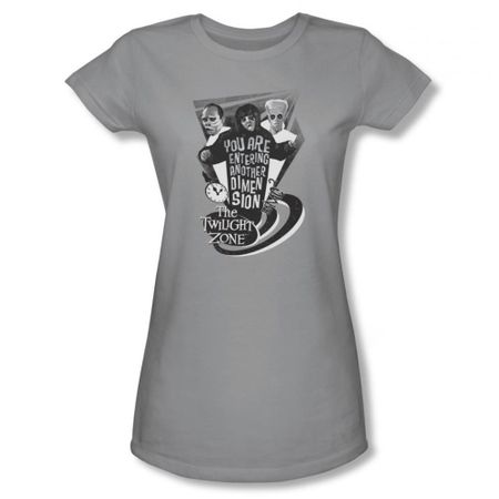 Twilight Zone Shirt Juniors Another Dimension Silver T-Shirt