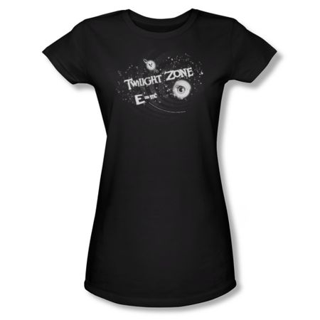 Twilight Zone Shirt Juniors E=MC2 Black T-Shirt