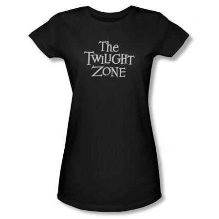 Twilight Zone Shirt Juniors Logo Black T-Shirt