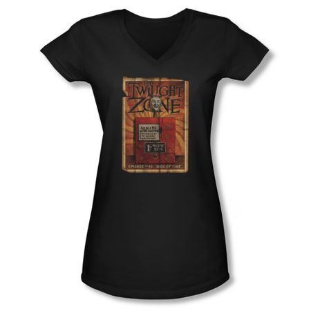 Twilight Zone Shirt Juniors V Neck Mystic Seers Black T-Shirt