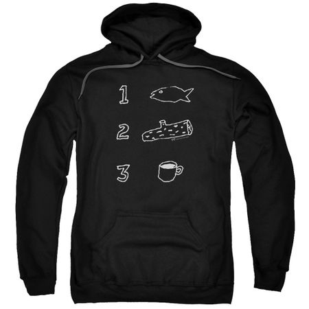Twin Peaks Hoodie Coffee Log Fish Black Sweatshirt Hoody