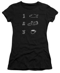 Twin Peaks Juniors Shirt Coffee Log Fish Black T-Shirt