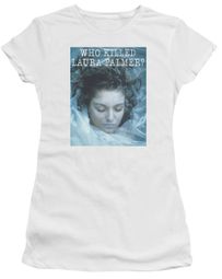 Twin Peaks Juniors Shirt Who Killed Laura White T-Shirt Twin Peaks Juniors Shirt Who Killed Laura White T-Shirt