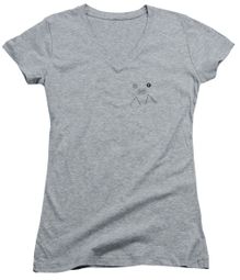 Twin Peaks Juniors V Neck Shirt Pie Athletic Heather T-Shirt