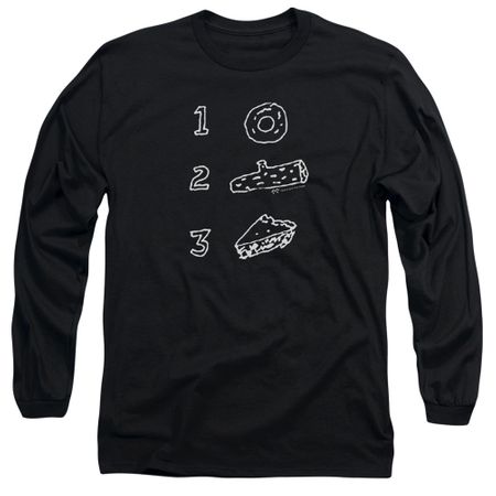 Twin Peaks Long Sleeve Shirt Pie Log Donut Black Tee T-Shirt