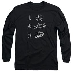 Twin Peaks Long Sleeve Shirt Pie Log Donut Black Tee T-Shirt Twin Peaks Long Sleeve Shirt Pie Log Donut Black Tee T-Shirt