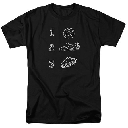 Twin Peaks Shirt Pie Log Donut Black T-Shirt