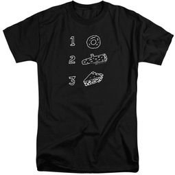 Twin Peaks Shirt Pie Log Donut Black Tall T-Shirt Twin Peaks Shirt Pie Log Donut Black Tall T-Shirt