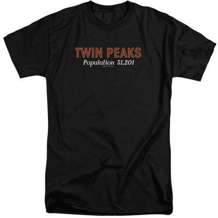 Twin Peaks Shirt Population 2 Black Tall T-Shirt