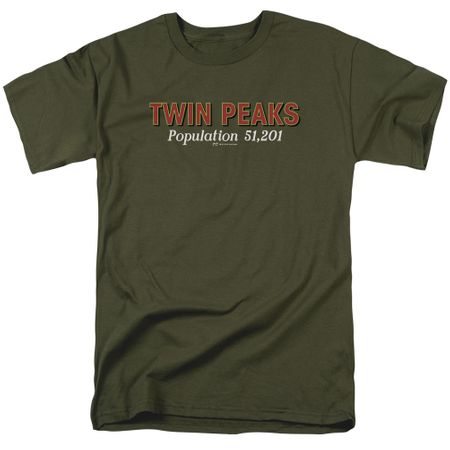 Twin Peaks Shirt Population Military Green T-Shirt