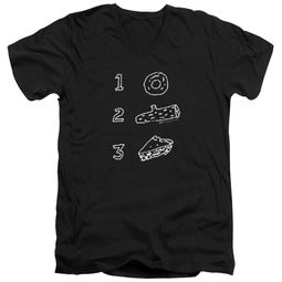 Twin Peaks Slim Fit V-Neck Shirt Pie Log Donut Black T-Shirt Twin Peaks Slim Fit V-Neck Shirt Pie Log Donut Black T-Shirt