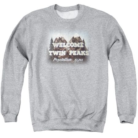 Twin Peaks Sweatshirt Welcome Adult Athletic Heather Sweat Shirt