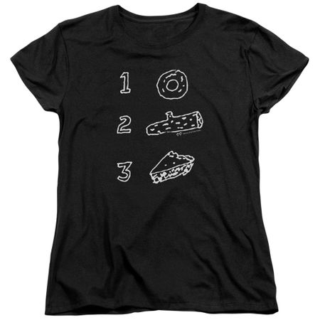 Twin Peaks Womens Shirt Pie Log Donut Black T-Shirt