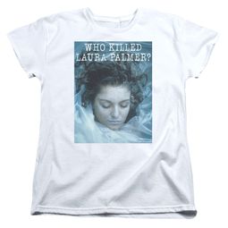 Twin Peaks Womens Shirt Who Killed Laura White T-Shirt Twin Peaks Womens Shirt Who Killed Laura White T-Shirt