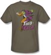 Two Face T-shirt - Two Face Harvey Dent Villain Adult Safari Color Tee