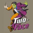 Two Face T-shirt - Two Face Harvey Dent Villain Adult Safari Color Tee