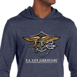 U.S. Navy Seal Shirt Devgru Mens Lightweight Hoodie Tee T-Shirt