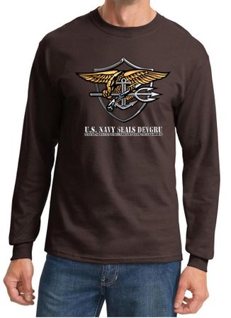 U.S. Navy Seal Shirt Devgru Mens Long Sleeve Tee T-Shirt