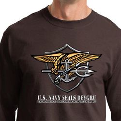 U.S. Navy Seal Shirt Devgru Mens Long Sleeve Tee T-Shirt