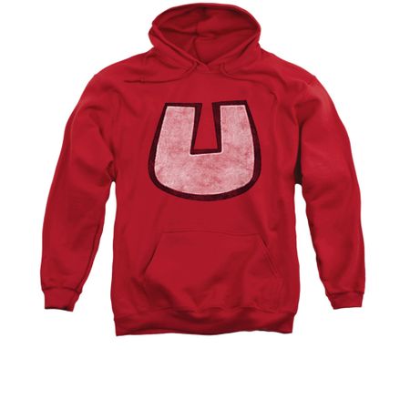 Underdog Hoodie Sweatshirt U Crest Red Adult Hoody Sweat Shirt