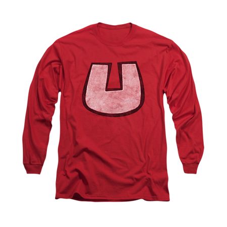 Underdog Shirt U Crest Long Sleeve Red Tee T-Shirt