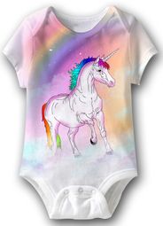 Unicorn Funny Baby Romper White Infant Babies Creeper Unicorn Funny Baby Romper White Infant Babies Creeper
