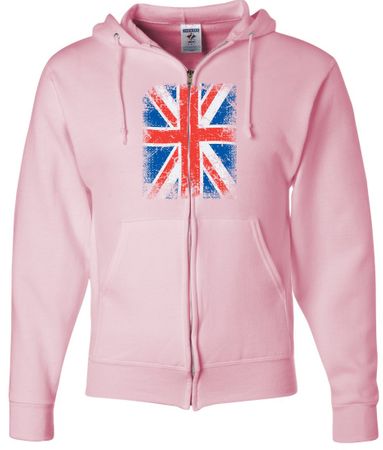 Union Jack Full Zip Hoodie Big Print Adult Hoody Sweatshirt