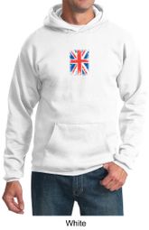 Union Jack Hoodie British UK Flag Small Print Adult Hoody