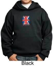 Union Jack Hoodie British UK Flag Small Print Youth Hoody