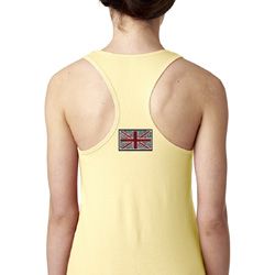 Union Jack Patch Back Print Ladies Ideal Tank Top