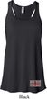 Union Jack Patch Bottom Print Ladies Flowy Racerback Tanktop