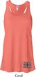 Union Jack Patch Bottom Print Ladies Flowy Racerback Tanktop